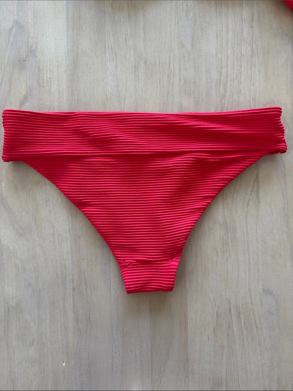 H&M red stapless bikini size 0 top & bottom | vacation, poolside, euro summer